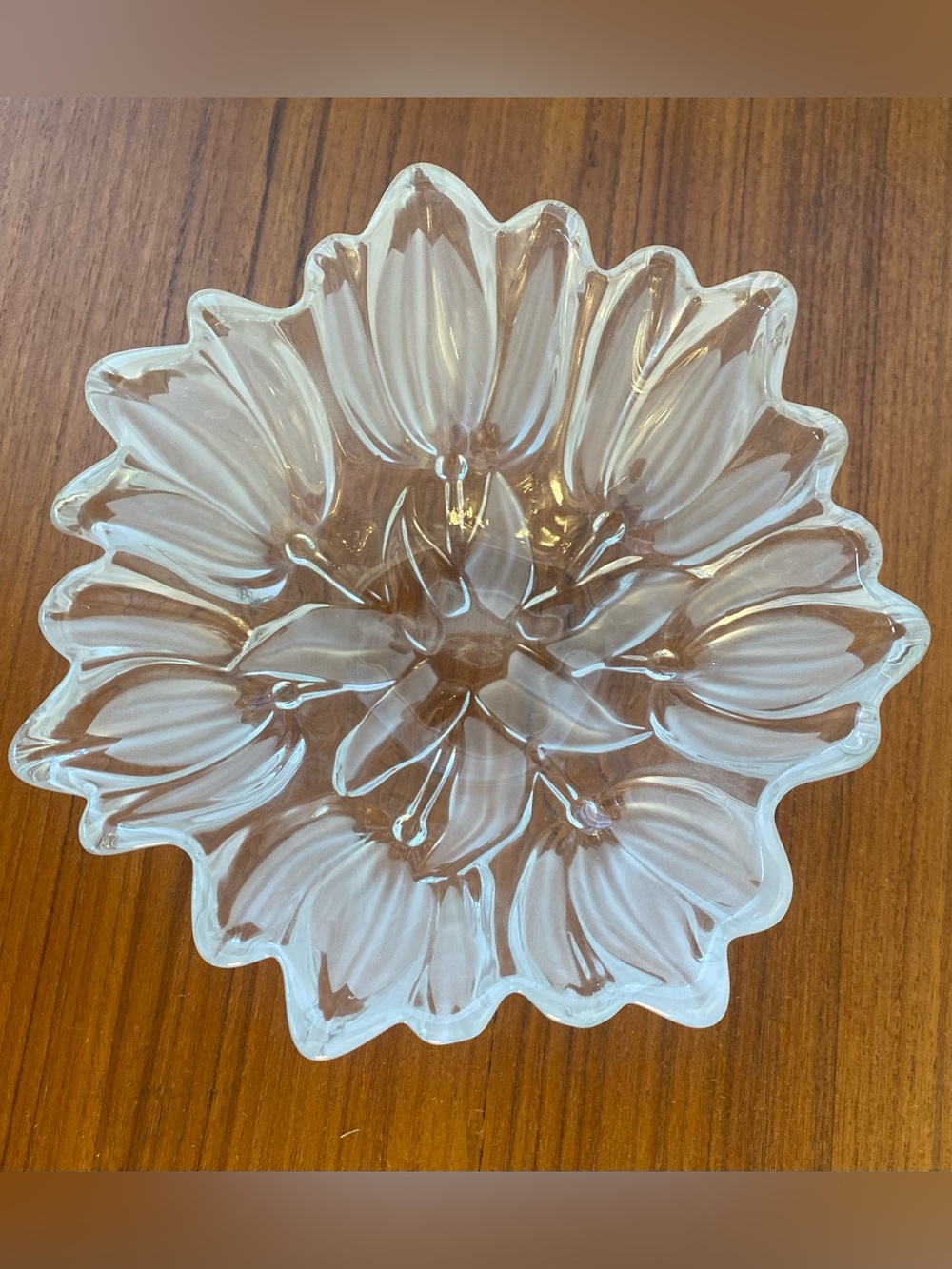 Vintage Tulip Flower Glass Floral Bowl